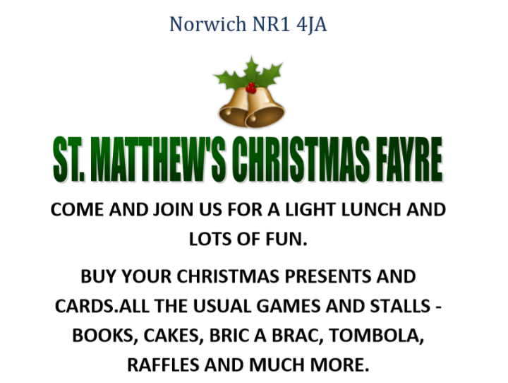Christmas Fayre 30th Nov Thorpe Hamlet